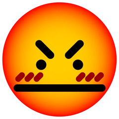 annoyed face circle