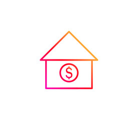 House with dollar vector icon. Symbol, logo illustration. 
