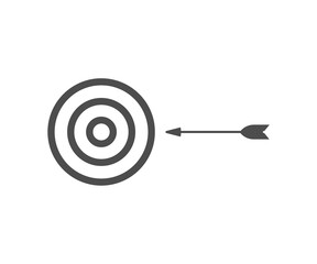 arrow and target icon. vector illustration
