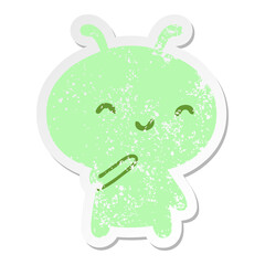 small alien grunge sticker