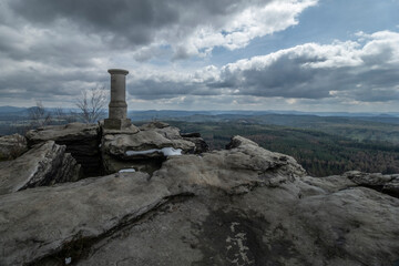 Auf dem Großen Zschirnstein- Tafelberg in der Sächsischen Schweiz