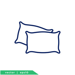 pillow icon simple logo template