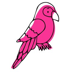 Vector image with a horse in the style of doodle. Horse for coloring.