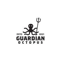 Guardian octopus logo design template