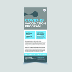 Covid-19 Vaccination Program Door Hanger Template Design