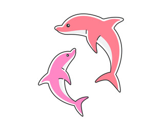 イルカの親子のイラス