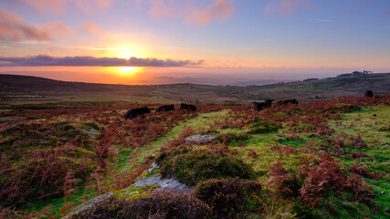 Sunrise over Haytor on Dartmoor