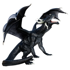 Fototapeta premium 3D Rendering Fairy Tale Dragon on White