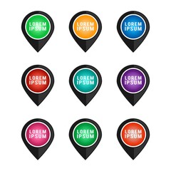 Colorful Point Icon Vector Set