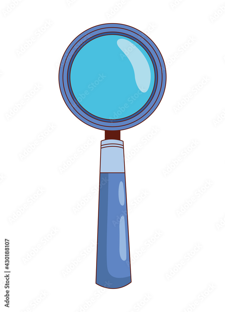 Poster magnifying glass device