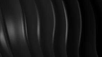 Fototapeta premium Black gray gradient geometric abstract background. Elegant curved lines and shape with color graphic design. 3d Rendering...