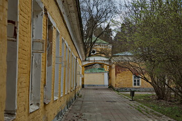 Fototapeta na wymiar Outbuildings of the Valuevo noble estate.