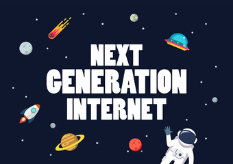 Next generation internet with space background