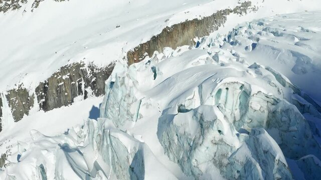 Aerial view of a glacier