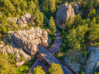 Iron Mountain Road 16a pigtail turn in South Dakota Black Hills - Between Custer State Park and...