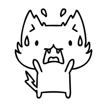 recommend clip art: cute frightened cat