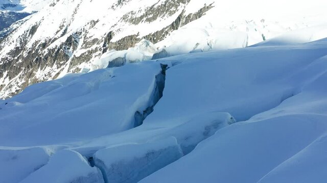 Aerial view of a glacier