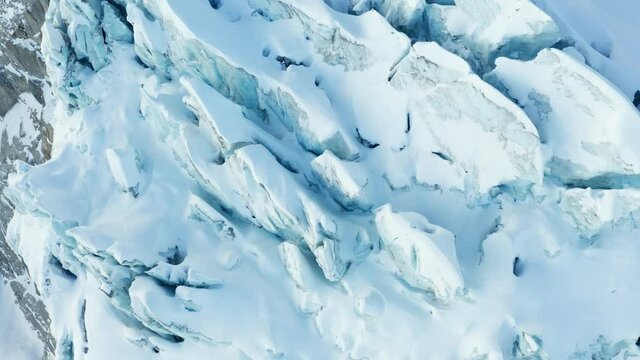 Aerial view of a glacier