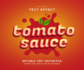 text effect tomato sauce style vector
