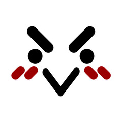 annoyed bird face icon