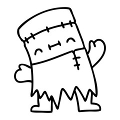 a happy halloween undead creature