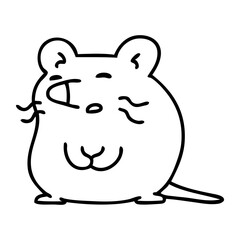 cartoon white mouse