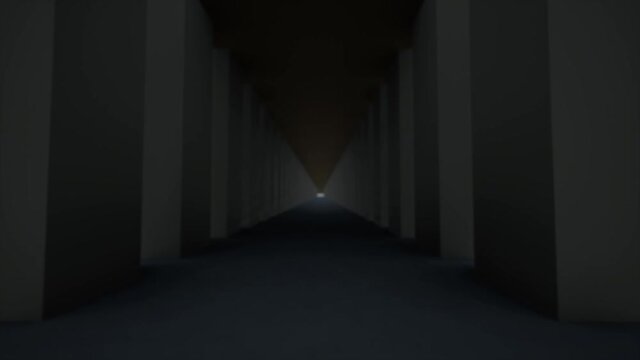 Black long corridor tunnel Modern interior empty space urban mockup 4k