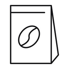 Coffee bean bag icon. Coffee bean bag symbol vector elements for infographic web.