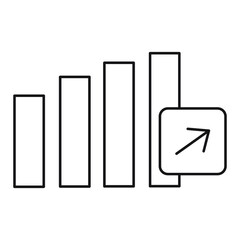 financial charts icon. financial charts symbol vector elements for infographic web.