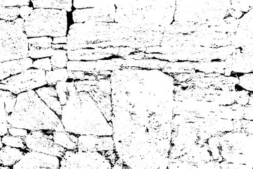 Old grungy retro dirty dusty brick wall of ancient city. Uneven pitted peeled surface stonewall of cellar worn. Ruined shabby stiff blocks. Hard solid messy ragged holes brickwall for 3D grunge design