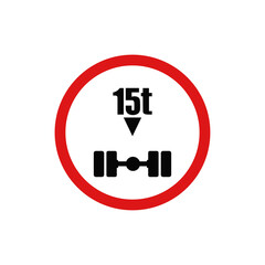 Axle load limit road sign board 