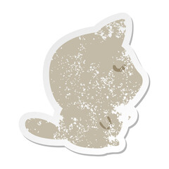 cute little cat grunge sticker