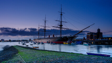 Autumn sunset on HMS WARRIOR 1860 © Julian Gazzard