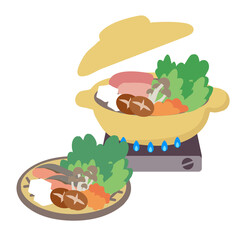 野菜たくさんお鍋料理