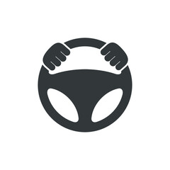 steering wheel icon vector illustration logo template