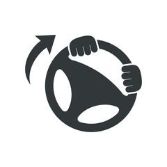 steering wheel icon vector illustration logo template