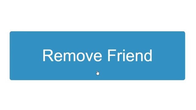 Mouse Cursor Slides Over And Clicks Remove Friend on Social Media Web Page. Device Screen View of Cursor Clicking Removing Friendship Connection Online. Viewpoint Over The Internet Network Website.