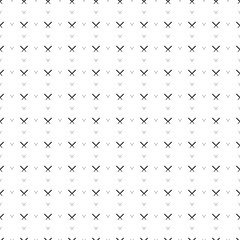 Square seamless background pattern from geometric shapes are different sizes and opacity. The pattern is evenly filled with black baseball bats symbols. Vector illustration on white background