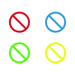 forbidden sign vector illustration logo template
