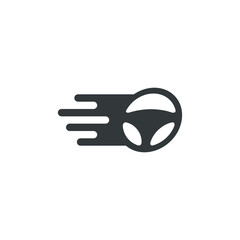 steering wheel icon vector illustration logo template
