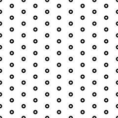 Square seamless background pattern from geometric shapes. The pattern is evenly filled with black record media symbols. Vector illustration on white background