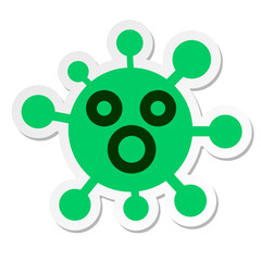 shocked virus sticker