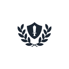 Obraz premium sword icon warrior symbol logo template