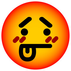 embarrassed face circle