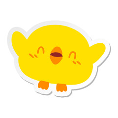 cute cartoon baby bird sticker