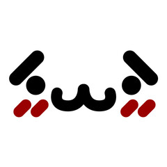 shy animal face icon