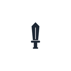 sword icon warrior symbol logo template