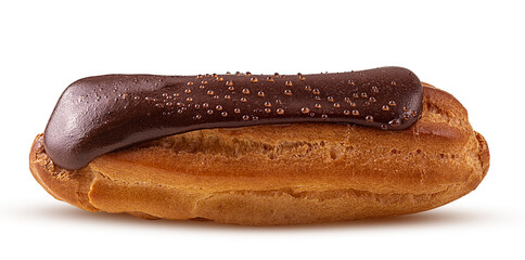 Traditional french eclairs with chocolate