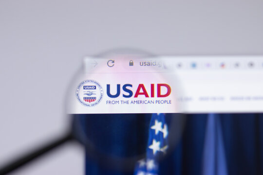 New York, USA - 26 April 2021: United States Agency for International Development USAID logo close-up on website page, Illustrative Editorial.