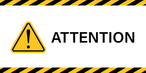 Attention banner image. Clipart image